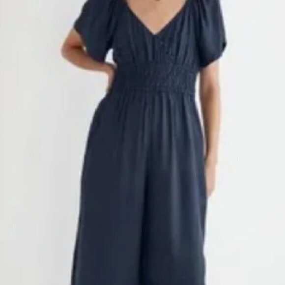 Madewell Twill Wide-Leg Jumpsuit Blue Size M EUC - Picture 7 of 7
